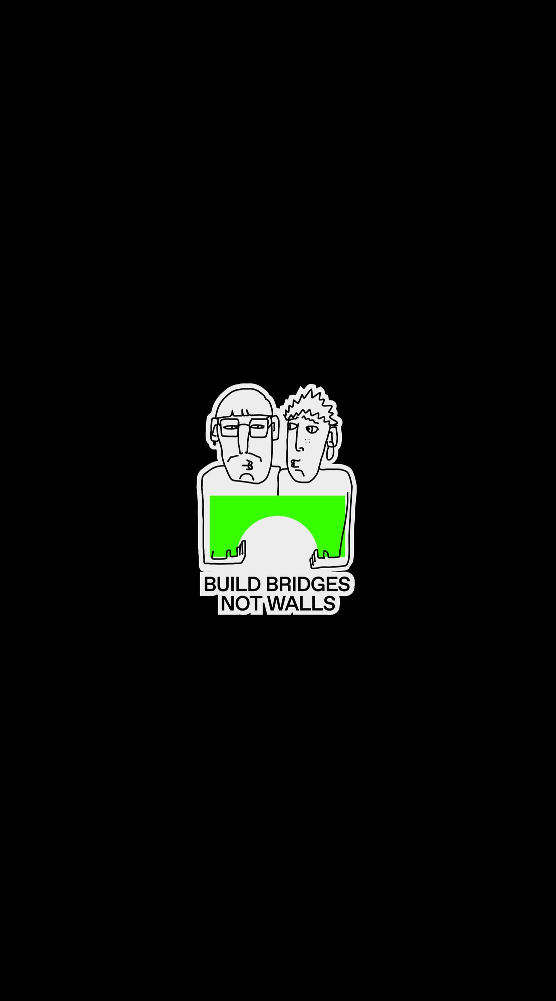 Sticker „Build bridges not walls“